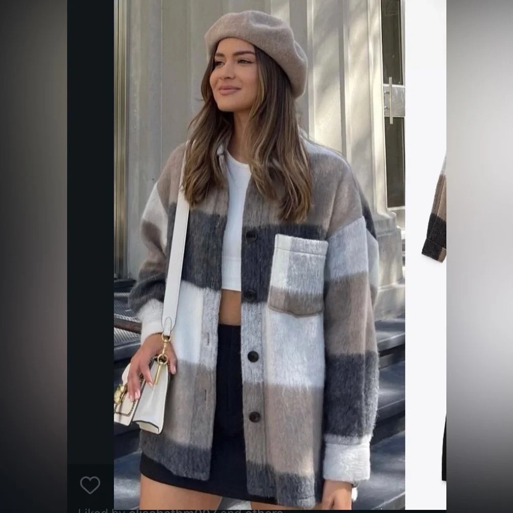 Zara Wool-Blend Fringe Jacket